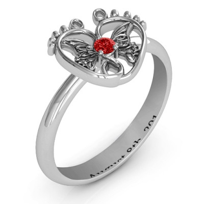 Butterfly Baby Foot Ring - All Birthstone™