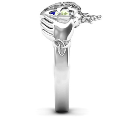 Caged Hearts Claddagh Ring - All Birthstone™