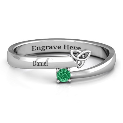 Celtic Solitaire Bypass Ring - All Birthstone™