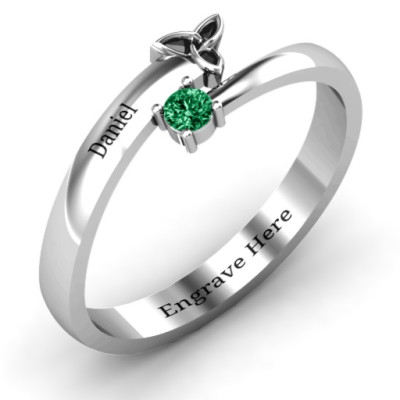 Celtic Solitaire Bypass Ring - All Birthstone™