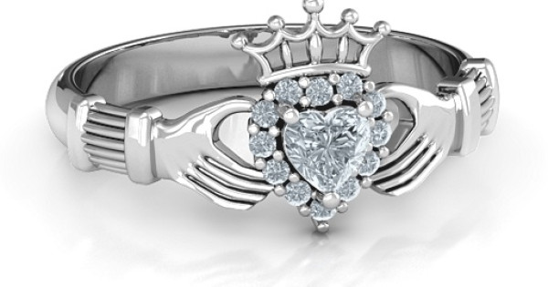 Claddagh with Halo Ring - All Birthstone™