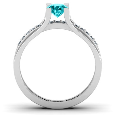 Column Set Solitaire Ring - All Birthstone™