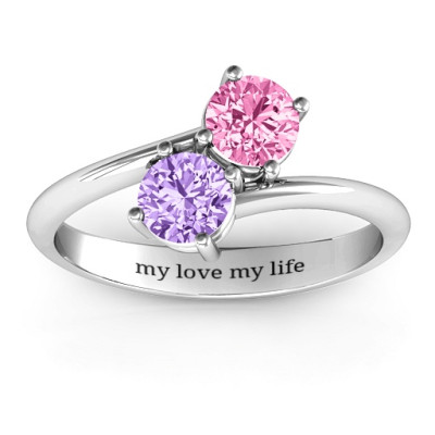 Destined For Love Double Gemstone Ring  - All Birthstone™