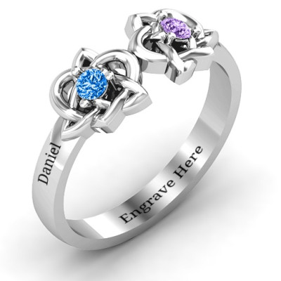 Double Celtic Gemstone Ring  - All Birthstone™