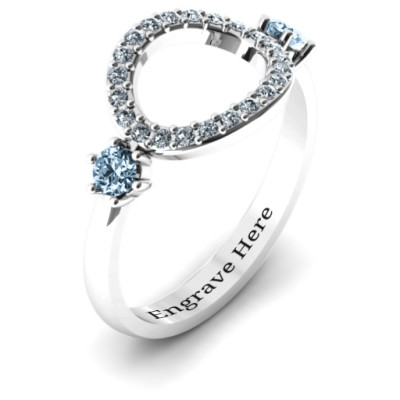 Double stone Karma Ring with Accents  - All Birthstone™