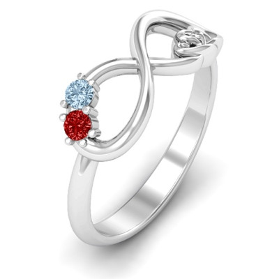 Double the Love Infinity Ring - All Birthstone™