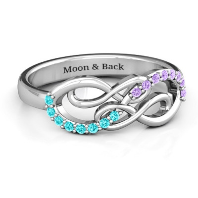 Everlasting Infinity Ring with Gemstones  - All Birthstone™