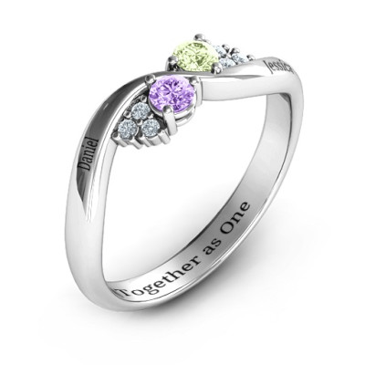 Everyday Dream Ring With Shoulder Accents - All Birthstone™