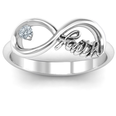 Faith Infinity Ring - All Birthstone™