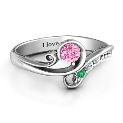 Family Flair Ring With 2-6 Birthstones  - All Birthstone™