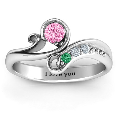 Family Flair Ring With 2-6 Birthstones  - All Birthstone™