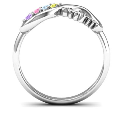 Family Infinite Love with Stones Ring  - All Birthstone™