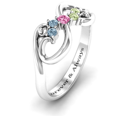 Flourish Infinity Ring with Gemstones  - All Birthstone™