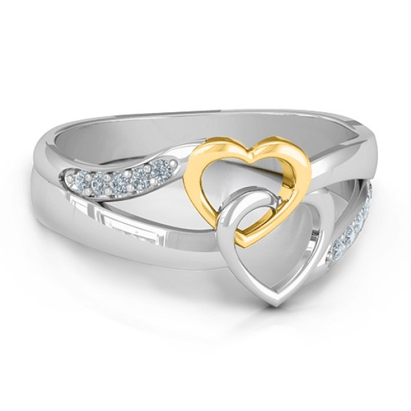 Forever Linked Hearts Ring - All Birthstone™