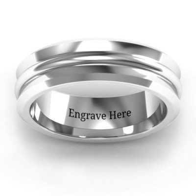 Forge Bevelled and Banded Men's Ring - All Birthstone™