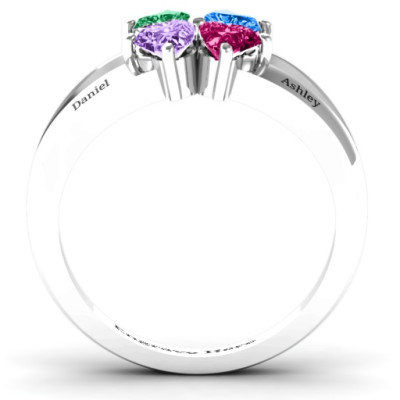 Four Clover Hearts Ring - All Birthstone™