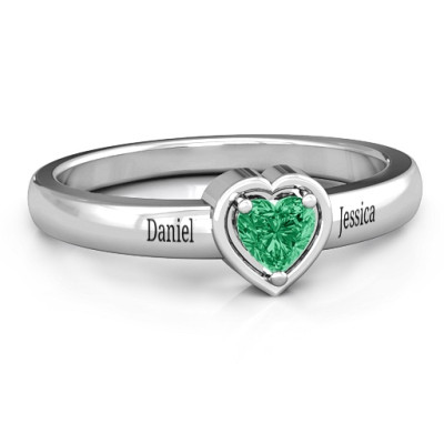 Heart in a Heart Ring - All Birthstone™