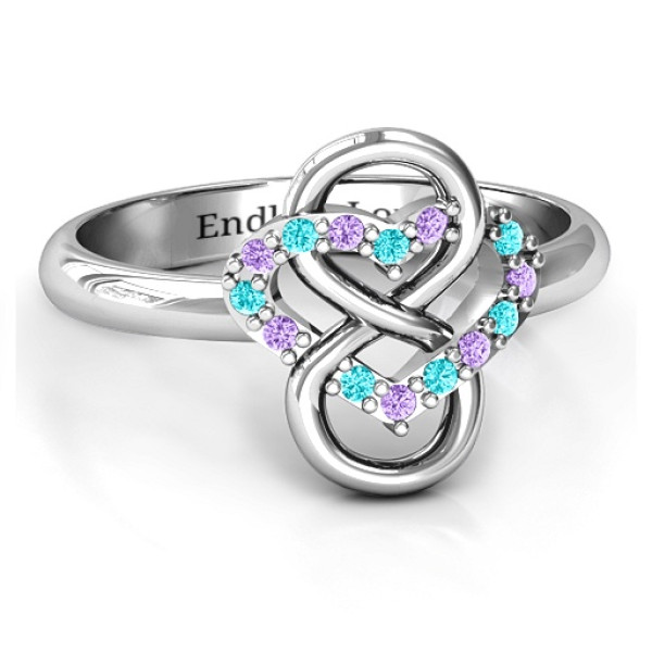 Infinite Love with Stones Rings  - All Birthstone™