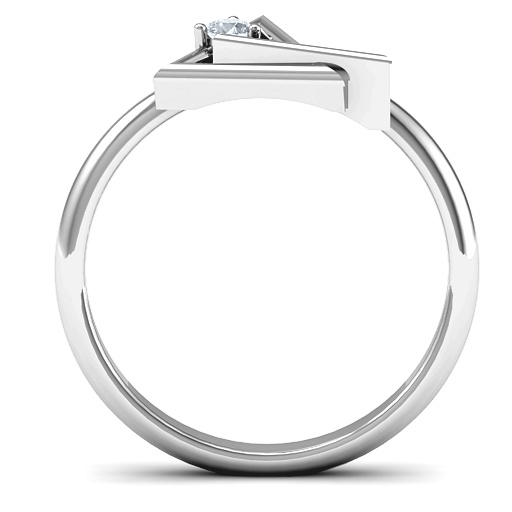 Interlocked Triangle Geometric Ring All Birthstone™