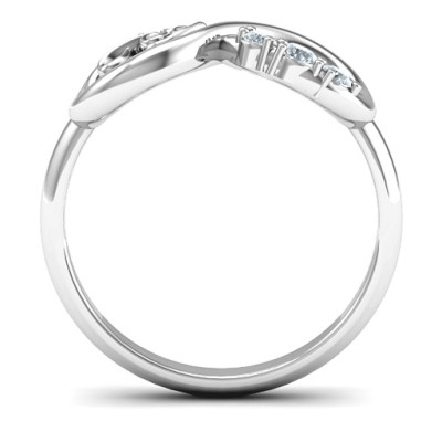 Joy Infinity Ring with 3 Stones  - All Birthstone™