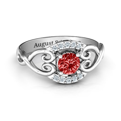 Lasting Love Promise Ring with Accents - All Birthstone™