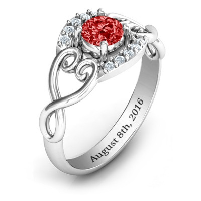 Lasting Love Promise Ring with Accents - All Birthstone™