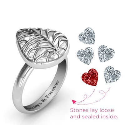 Lovely Lilac Cage Leaf Ring - All Birthstone™