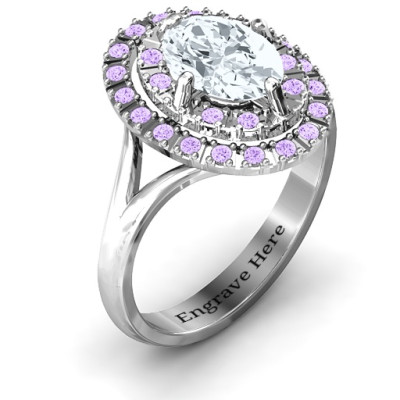 Margaret Double Halo Ring - All Birthstone™