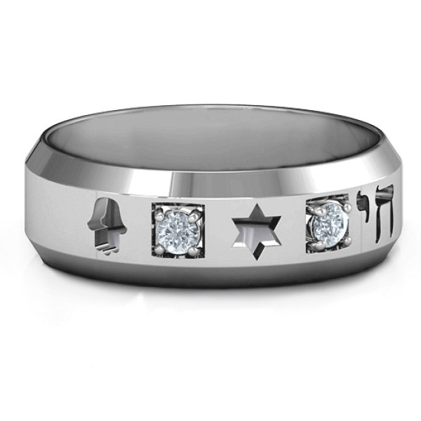 Men's Judaica Ring - All Birthstone™