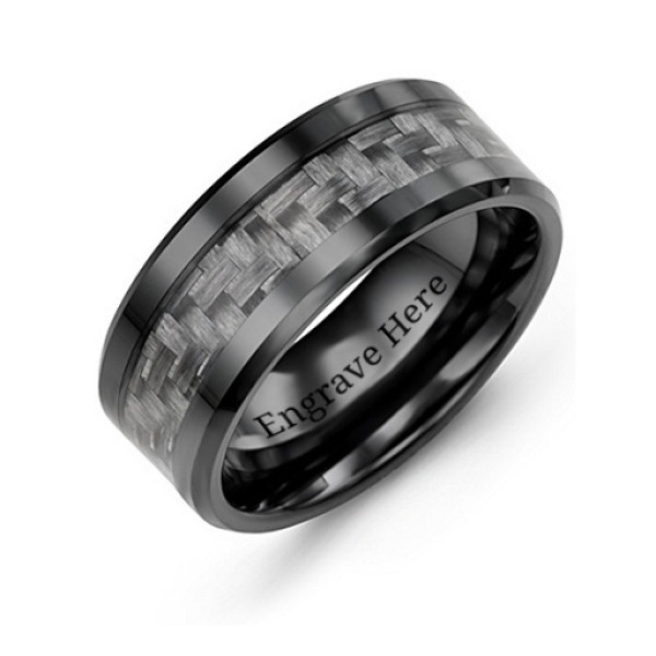 Men's Nightfall Ceramic Ring - All Birthstone™