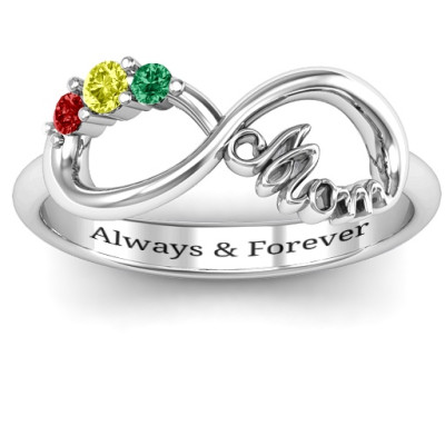 Mom's Infinite Love Ring with 2-10 Stones  - All Birthstone™