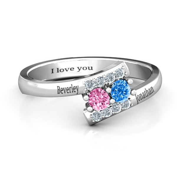 Must Be Love Two Stone Ring  - All Birthstone™
