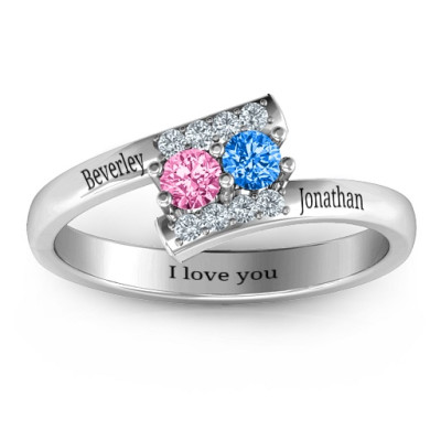 Must Be Love Two Stone Ring  - All Birthstone™