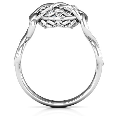 My Infinite Love Caged Hearts Ring - All Birthstone™