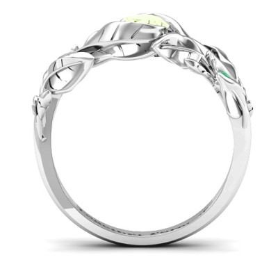 Organic Leaf Ring - All Birthstone™