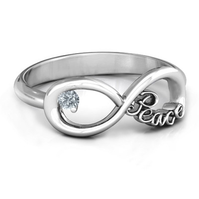 Peace Infinity Ring - All Birthstone™