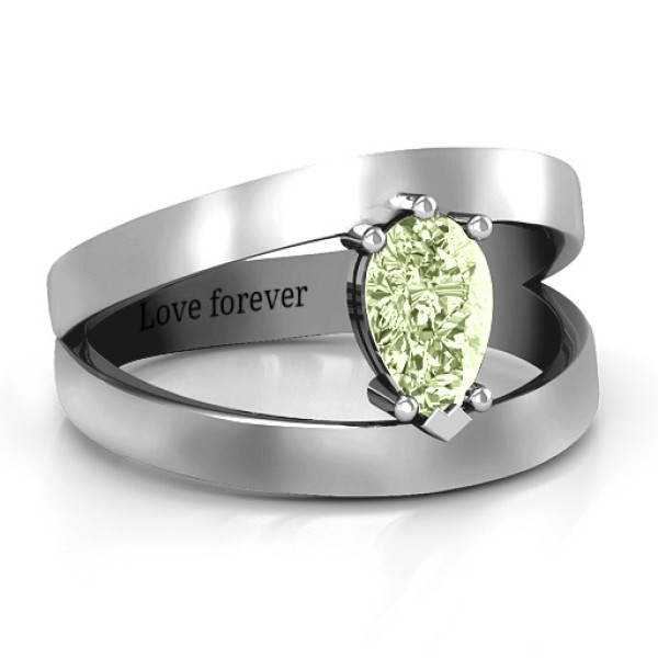 Pear With Flair Ring - All Birthstone™