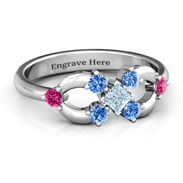 Princess Centre Infinity Ring - All Birthstone™