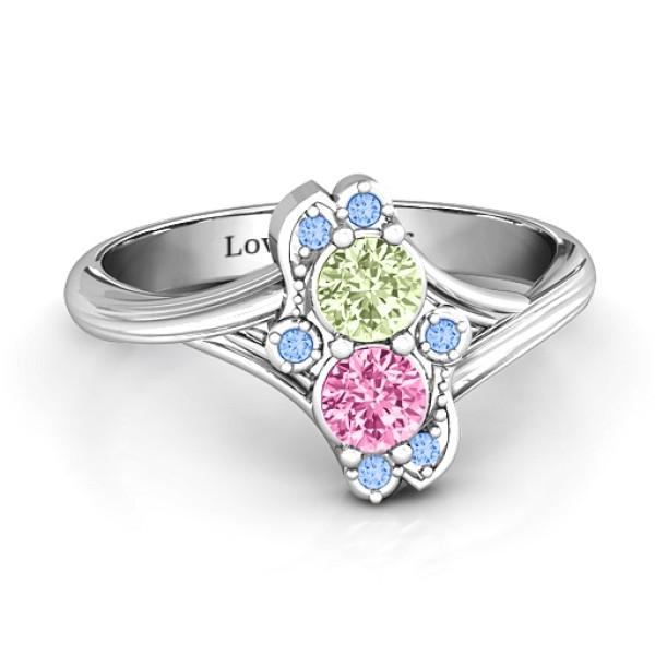 Sense of Style Two Stone Ring  - All Birthstone™