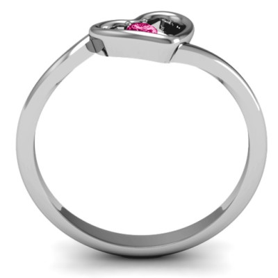 Single Heart Bypass Ring - All Birthstone™