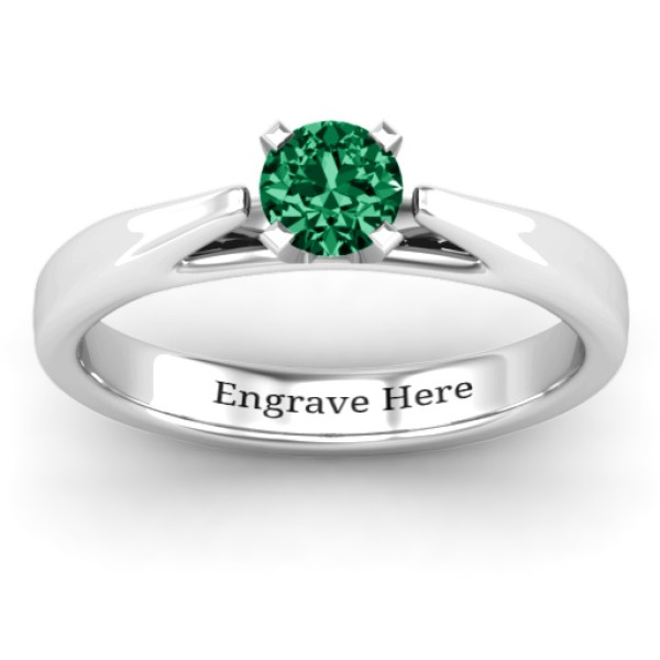 Ski Tip Solitaire Ring - All Birthstone™
