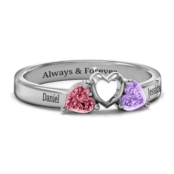 Sparkling Sweethearts Two-Stone Ring  - All Birthstone™