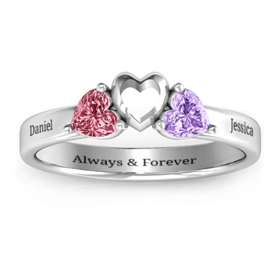 Sparkling Sweethearts Two-Stone Ring  - All Birthstone™