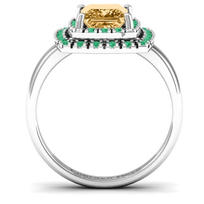 Splendid Double Halo Princess Ring - All Birthstone™