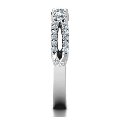 Split Shank  Past, Present and Future  Ring - All Birthstone™
