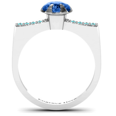 Square Shoulder with Illusion Setting Ring - All Birthstone™