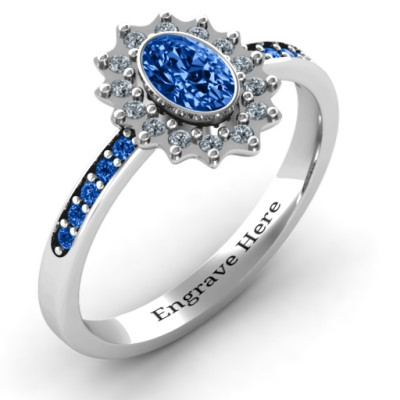 Starburst Ring with Stone Accents  - All Birthstone™