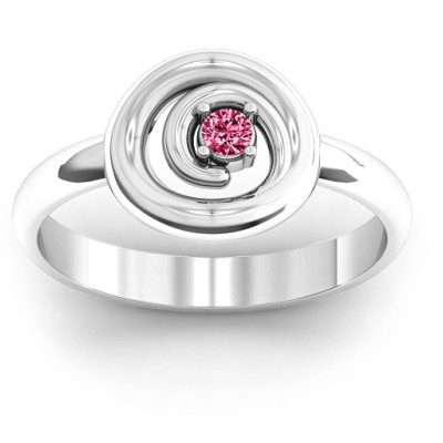 Sterling Silver  Swirling Desire  Ring - All Birthstone™