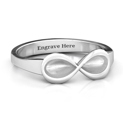 Sterling Silver  Vogue  Infinity Ring - All Birthstone™