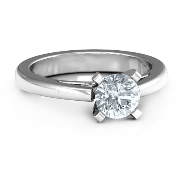 Sterling Silver Adoration Solitaire Ring - All Birthstone™